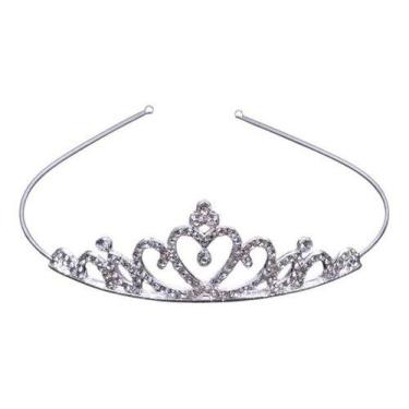 Imagem de Coroa Tiara Princesa Stras Debutante Daminha Casamento Aço F - Baby Pl