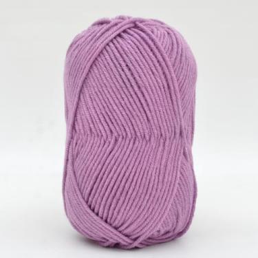 Imagem de Fio de algodão de leite de 4 camadas para crochê – fio de tricô macio para amigurumi, chinelos, cobertores e projetos de artesanato DIY (08 roxo)