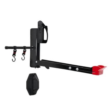 Imagem de Acdet Suporte de parede para bicicleta resistente, comprimento ajustável, gancho de armazenamento moderno com ganchos, uso em garagem interna, economia de espaço, suporte de bicicleta extensível