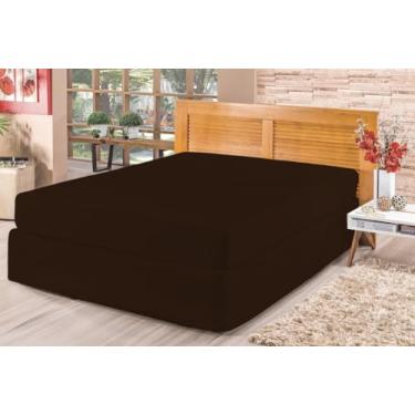 Imagem de Protetor Impermeável Casal Matelado p/a Colchão c/ 40cm de altura (Marrom)