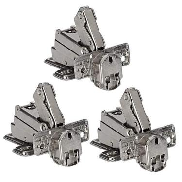 Imagem de Generic Kit de Dobradiça Hidráulica Com Núcleo de Cobre Dobradiça de Porta de Armário Com Fechamento Silencioso para Fácil Acesso a Itens Ferragens de Móveis Galvanoplastia de Ferro 3 para Reforma