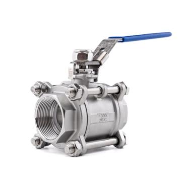 Imagem de Válvula Registro Esfera Tripartida 1-1/2" Bsp Aço Inox 304 com Vedação Ptfe