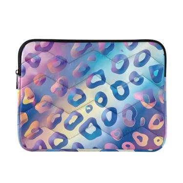Imagem de Bolsa organizadora de laptop White Cherry, capa de transporte durável para escritório, bolsa para laptop masculina de 13 a 14 polegadas, Estampa holográfica de leopardo (4), One Size