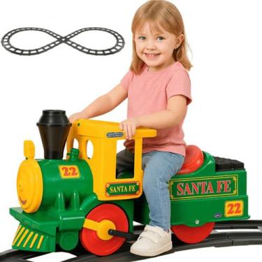 Imagem de Trem Infantil Eletrico Peg Perego Santa Fe 6V Conjunto de Trilhos
