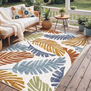 Imagem de GENIMO Tapete para área externa e interna, 2,5 m x 25,4 cm, impermeável, sem queda, fácil de limpar, tapete de folhas para pátio, sala de estar, varanda, sala de jantar, trailer, deck, quarto