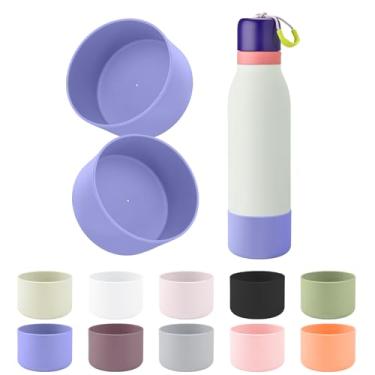 Imagem de BKBY 2 peças de bota de silicone compatíveis com Owala FreeSip Twist 680 g/510 g, capa inferior de manga protetora antiderrapante e antiarranhões para garrafa de água Owalaa FreeSip Twist