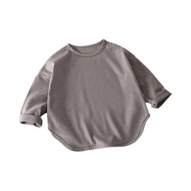 Imagem de Camisetas De Algodão De Manga Longa Para Bebês Meninos E Meninas, Tops