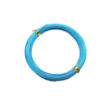 Imagem de Fio de alumínio para artesanato de 1,5 mm - Rolo de arame de arte colorida (5 m) para fabricação de joias, escultura DIY, contas, artesanato de modelos - cores sortidas para projetos artísticos e