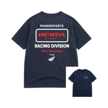 Imagem de Camiseta Retro De Corrida De Motocicleta Masculina, Ajuste Solto, Gola