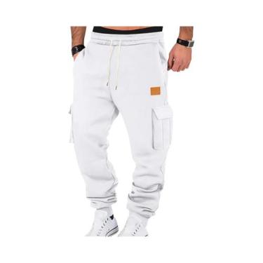 Imagem de Calças Cargo Masculinas Largas Casuais Para Outono E Inverno Com Múlti