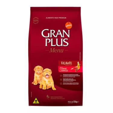 Imagem de Ração Gran Plus Cães Menu Filhotes Carne E Arroz - 15kg - GRANPLUS