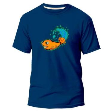Imagem de Camiseta Algodão Premium Estampa Digital Peixes Laranja DTF - Pavesi, 