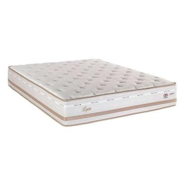 Imagem de Colchão King Lyon Mola Maxspring (31x193x203) Bege e Branco - Herval
