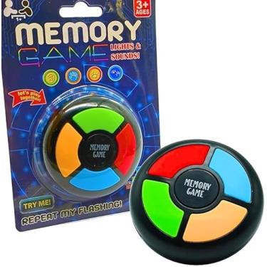 Imagem de Jogo da Memória Portátil para Crianças de 4 a 12 Anos, Brinquedo Eletrônico com Luzes, Jogos de Tabuleiro de Viagem de Carro para Crianças, Jogo Clássico de Memorizar Cores, Quiz com Luzes e Sons