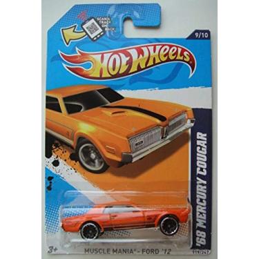 Imagem de Hot Wheels 2012 Muscle Mania Ford 9/10, Orange '68 Mercury Cougar 119/247