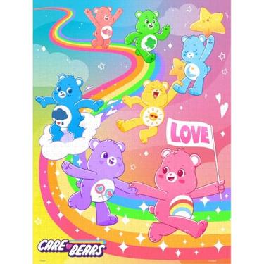 Imagem de Quebra-cabeça de plástico Care Bears X PieceRelax para adultos 1000 peças - Love on The Rainbow Road - 64 x 42 cm, jogos de mesa mais satisfatórios, sem necessidade de cola [U1155]