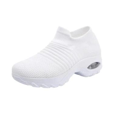 Imagem de Tênis Femininos Respiráveis Para Caminhada, Moda, Sola De Malha, Confo