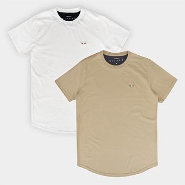 Imagem de Kit Camiseta Industrie Itália Alongada Masculina - 2 Peças-Masculino