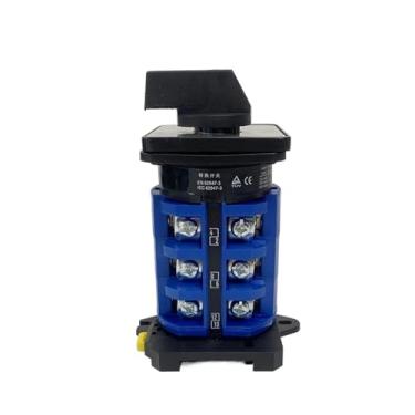 Imagem de Seletor de conversão universal montado em trilho 63A LW26-63/3 Interruptor de circuito de controle de seleção de rotação de três polos (desligado/ligado)