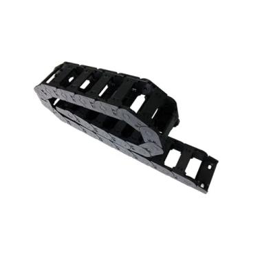 Imagem de Equipamento industrial 25 x 57 mm 1 metro corrente de arrasto ponte transportadora de fio aberta em ambos os lados com conectores de extremidade para correntes de transmissão de roteador CNC (R100)