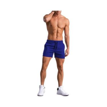 Imagem de Bermuda Casual Masculina Preta De Cor Sólida Para Verão Estilo Simples