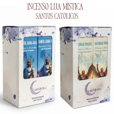 Imagem de Incenso Lua Mística Santos Católicos 0% Carvão 12Cxs C10 Var