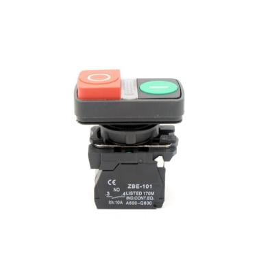 Imagem de XB5-AW84M5 Interruptor de botão duplo vermelho-verde fonte de alimentação botão liga/desliga com luz indicadora LED