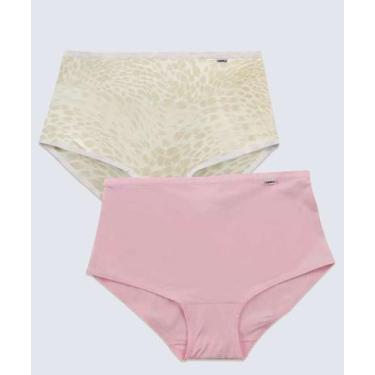 Imagem de Kit 2 Calcinhas Cintura Alta Microfibra Estampada DelR-94034 - Delrio,