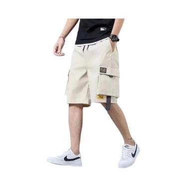 Imagem de Bermudas Masculinas Para Trabalho Com Múltiplos Bolsos, Comprimento Mé