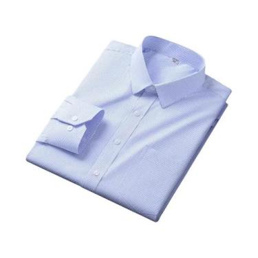 Imagem de Camisa Social Masculina Branca De Manga Longa Confortável Ajuste Padrã