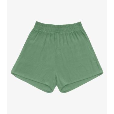 Imagem de Shorts Linho Strong Feminino Rovitex Verde, M, Verde