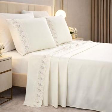Imagem de Jogo De Cama Solene Queen 100% Algodao 300 Fios Super Macio FIORELLE C