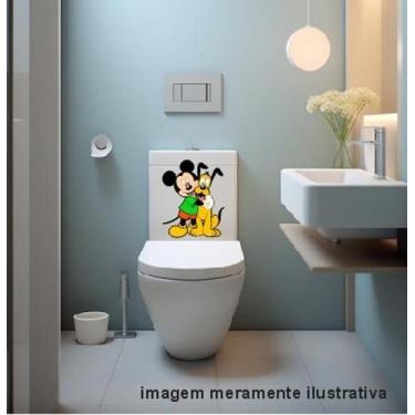 Imagem de Adesivo Para Vaso Sanitário Mickey E Pluto - Lojinha Da Luc