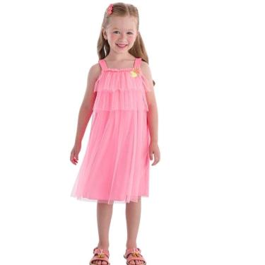 Imagem de VESTIDO ROSA FLÚOR INFANTIL MON SUCRÉ 3127128-Feminino