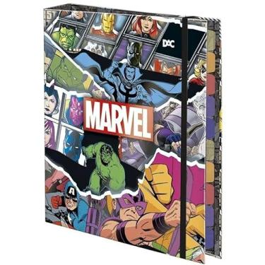 Imagem de Fichario Universitario Escolar Herois Com Elastico P/Fechamento 48 Folhas e 10 Divisorias