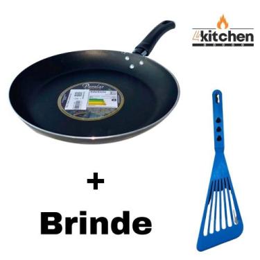 Imagem de Frigideira Antiaderente Teflon Preto Premium n22 + Brinde Cor:Azul - P