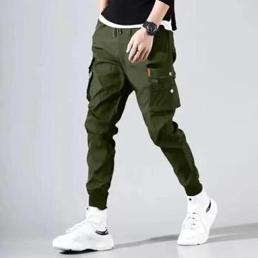 Imagem de Calças Táticas Masculinas Com Múltiplos Bolsos Para Treinamento Casual