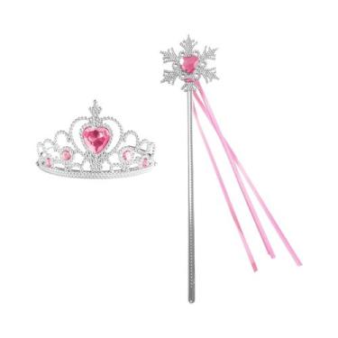 Imagem de Coroa De Princesa Para Meninas, Varinha Mágica, Tiara De Strass Para C