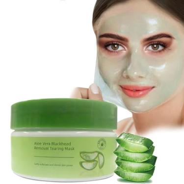 Imagem de JUAAZIN Máscara removedora de cravos, máscara facial de gel de aloe vera, máscara facial de remoção de cravos para todos os tipos de pele