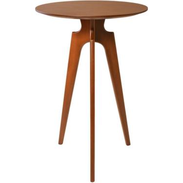 Imagem de Mesa Bistrô Grécia Alta Madeira Maciça Tampo Lâminado Castanho