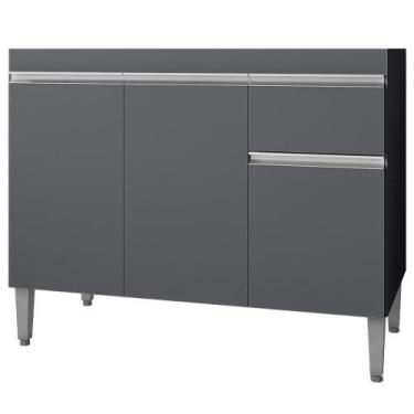 Imagem de Balcao Para Pia Sem Tampo 118 cm Tatiane REAJL Moveis, Cinza