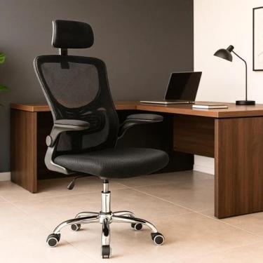 Imagem de Cadeira Escritório Ergonômica Giratória Diretor Elite Mesh - Tech Mand