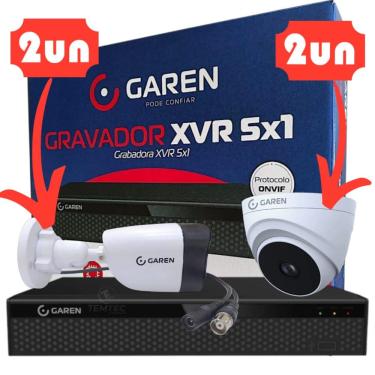 Imagem de Kit Xvr Dvr 4C Gravador Full Hd Garen e 04 Câmeras Infraverm