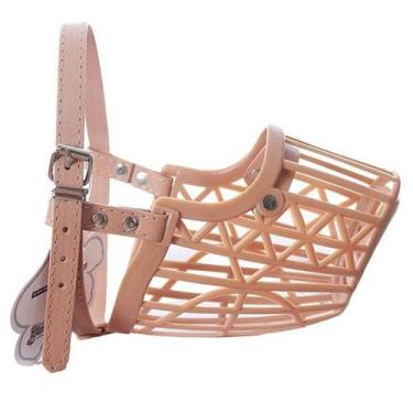 Imagem de Focinheira Plástica Ajustável Cães Cachorros Pets Tamanho 6 - Chalesco