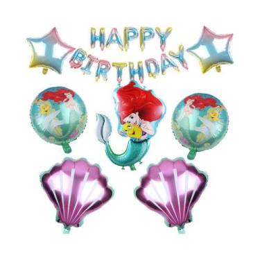 Imagem de Kit de balão Shell, 8 peças para festa de aniversário - yiweisai
