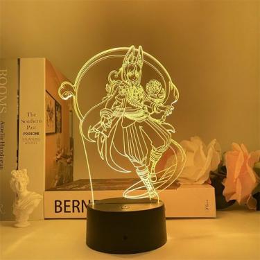 Imagem de Luz noturna LED 3D Plants vs Zombies Tighnaris que muda de cor - Yiwei