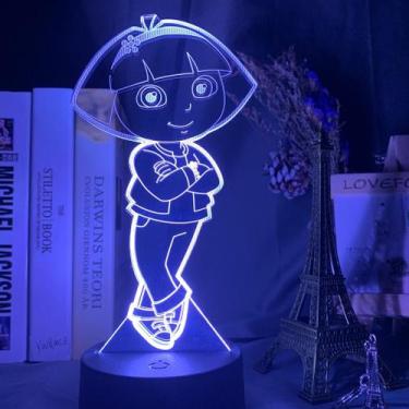 Imagem de Luz noturna 3D LED Powerpuff Girls Buttercups que muda de cor - Yiweis