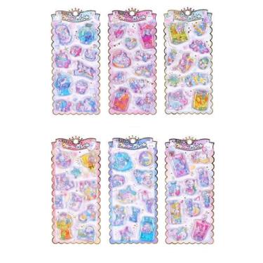 Imagem de Adesivos Cute Unicorn 3D Puffy para festa infantil (6 folhas) - yiweis