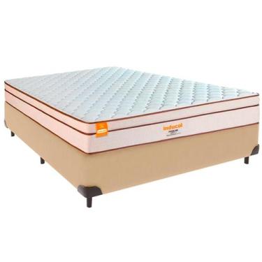 Imagem de Cama Box Casal e Colchão Pequim Molas Ultralastic Inducol Ocre