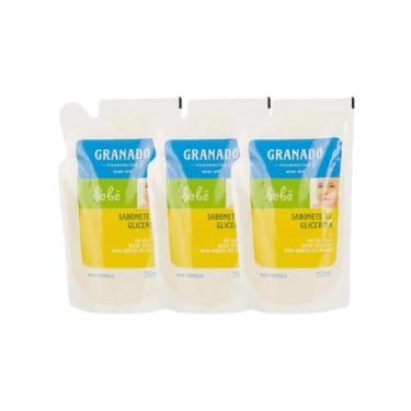 Imagem de 3 Refil Sabonete Glicerina Bebê Tradicional 250ml Granado, 250ml